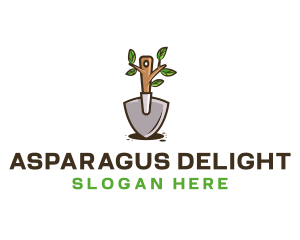 Organic Shovel Plant logo design