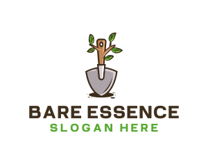 Organic Shovel Plant logo design