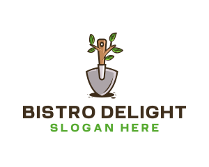 Organic Shovel Plant logo design