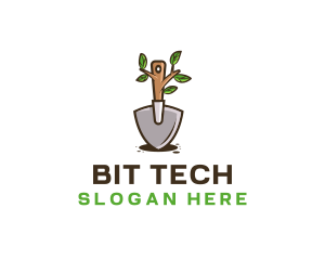 Organic Shovel Plant logo design