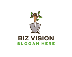 Organic Shovel Plant logo design