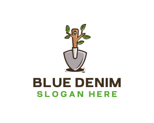 Organic Shovel Plant logo design