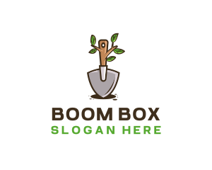 Organic Shovel Plant logo design