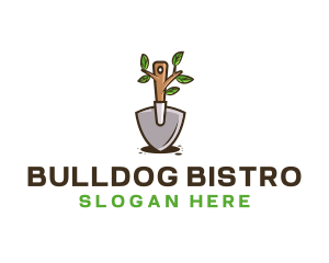 Organic Shovel Plant logo design