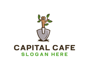 Organic Shovel Plant logo design