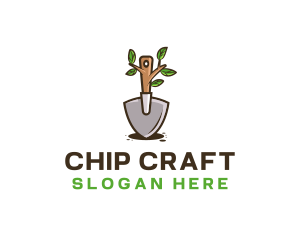 Organic Shovel Plant logo design