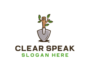 Organic Shovel Plant logo design