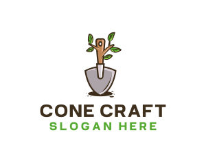 Organic Shovel Plant logo design