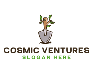 Organic Shovel Plant logo design