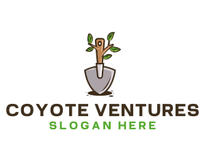 Organic Shovel Plant logo design