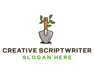 Organic Shovel Plant logo design