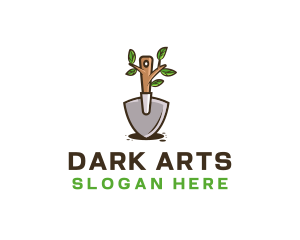 Organic Shovel Plant logo design