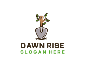 Organic Shovel Plant logo design