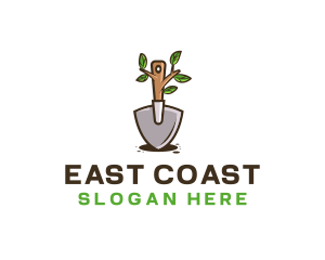 Organic Shovel Plant logo design