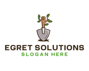 Organic Shovel Plant logo design