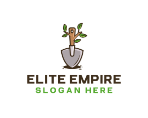 Organic Shovel Plant logo design