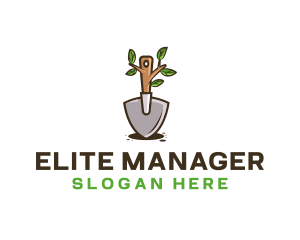 Organic Shovel Plant logo design