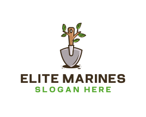 Organic Shovel Plant logo design