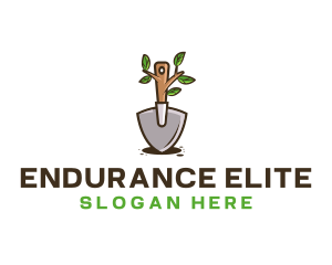 Organic Shovel Plant logo design