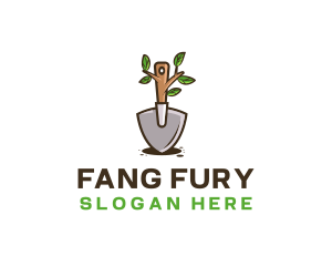 Organic Shovel Plant logo design