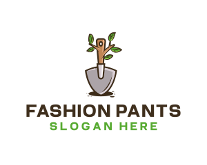 Organic Shovel Plant logo design