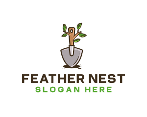 Organic Shovel Plant logo design