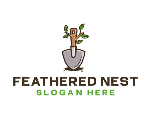 Organic Shovel Plant logo design