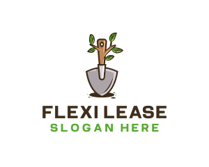 Organic Shovel Plant logo design