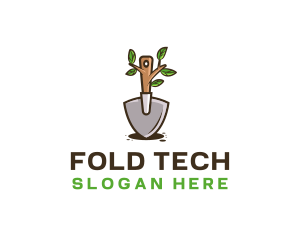 Organic Shovel Plant logo design