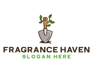 Organic Shovel Plant logo design