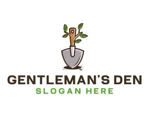 Organic Shovel Plant logo design