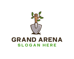 Organic Shovel Plant logo design