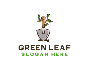 Plant - Organic Shovel Plant logo design