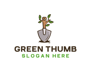 Horticulture - Organic Shovel Plant logo design
