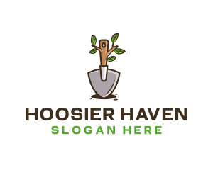 Organic Shovel Plant logo design