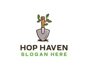 Organic Shovel Plant logo design