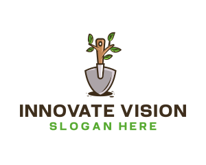 Organic Shovel Plant logo design