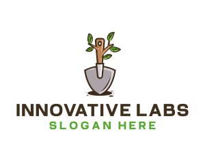 Organic Shovel Plant logo design