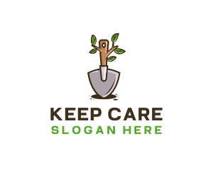 Organic Shovel Plant logo design