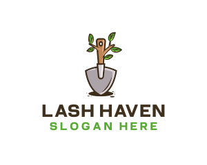 Organic Shovel Plant logo design