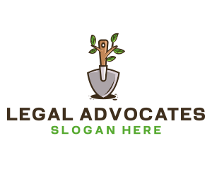 Organic Shovel Plant logo design