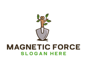 Organic Shovel Plant logo design