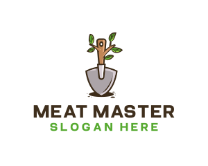 Organic Shovel Plant logo design