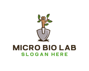 Organic Shovel Plant logo design