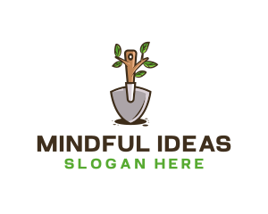 Organic Shovel Plant logo design