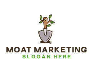 Organic Shovel Plant logo design