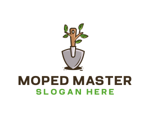 Organic Shovel Plant logo design