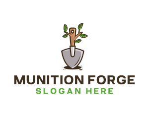 Organic Shovel Plant logo design