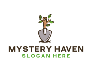 Organic Shovel Plant logo design