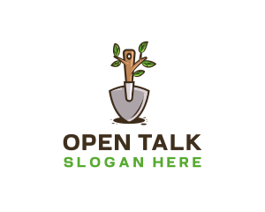 Organic Shovel Plant logo design